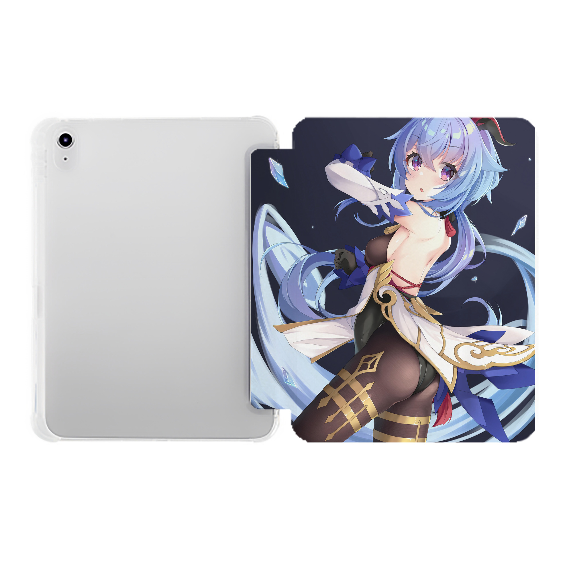 げんし神 genshin IPad ケース ペン収納付き 三つ折りスタンド PUレザー×シリコン 対応機種9.5/10.5/10.9インチ